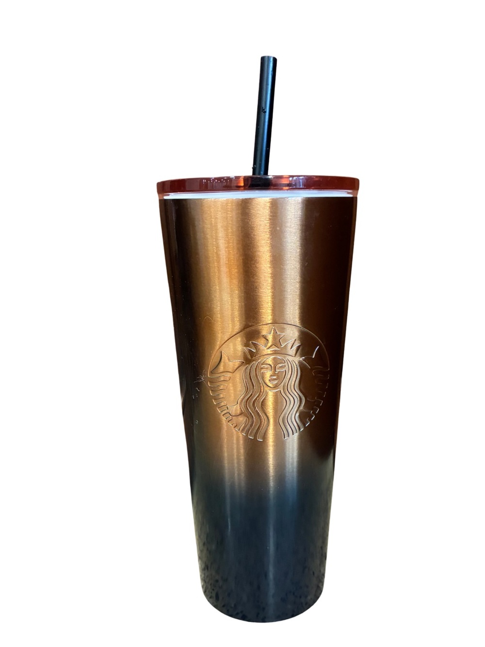 Starbucks 2024 Gold Black Ombré Tumbler 24oz